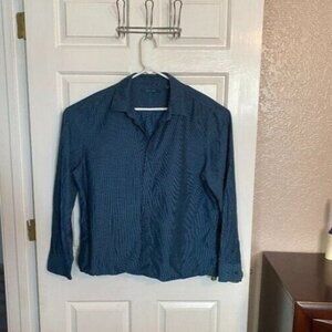 Perry Ellis Dress Shirt Mens Size XL Long Sleeve Blue